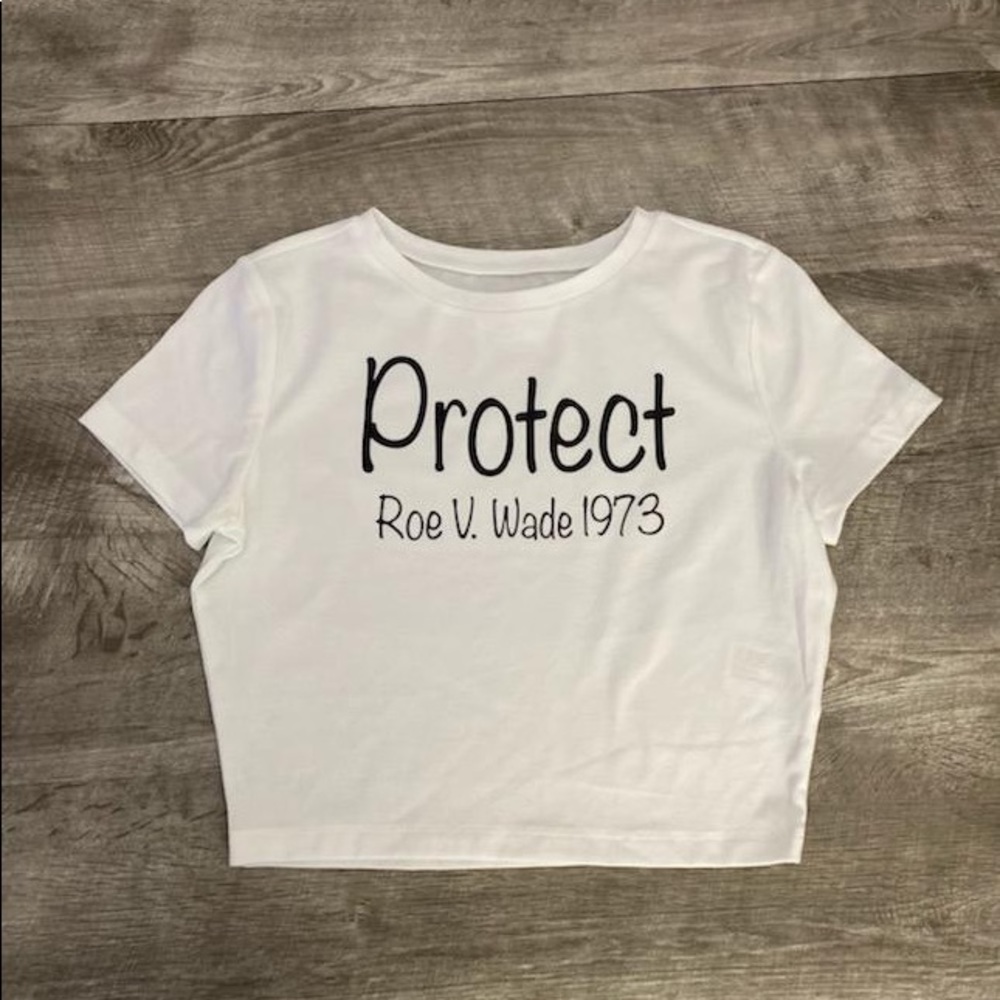 Protect Roe V. Wade 1973 Abortion Rights Fitted Crop Top